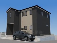 完成予想図。10年間の瑕疵保証が付いた安心の新築戸建。最新の設備で気持ちの良い新生活を送りませんか。