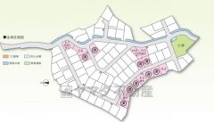 大型分譲地内。E5号棟。全体区画図。