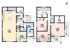 広々としたシューズインクローク付き＾＾アウトドア用品や自転車などの保管場所として。主寝室には大容量WIC＾＾