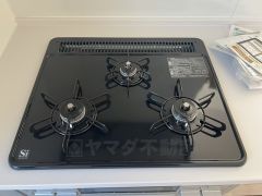 3口コンロなので、効率よくお料理が楽しめます。毎日のお料理も楽しくなりますね＾＾