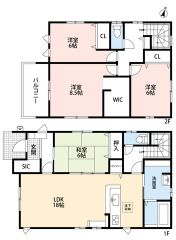 LDK広々18帖＾＾ パントリー・WIC・バルコニー・SIC・スタディカウンター有＾＾