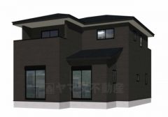 （2号棟）完成予想図。10年間の瑕疵保証が付いた安心の新築戸建。最新の設備で気持ちの良い新生活を送りませんか。