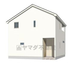 完成予想図 ホワイトを基調としたハイセンスな外観です＾＾ 10年間の瑕疵保証が付いた安心の新築戸建。最新の設備で気持ちの良い新生活を送りませんか。