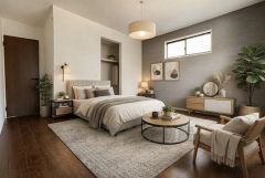 写真の家具・インテリアはイメージCG画像です住む人のこだわりを活かす洋室＾＾日当たりがよく、寝室としての利用もおすすめ。広めのクローゼットもあり荷物もすっきり片付けれ、ゆとりのある暮らしが出来ます＾＾