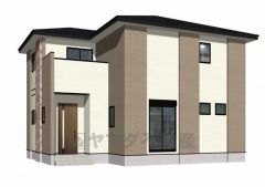 完成予想図。 流行に左右されないベーシックなカラーリングは、永住にふさわしい佇まいです＾＾インナーバルコニーがアクセントとなったハイセンスな外観です。