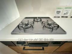 3口コンロなので、効率よくお料理が楽しめます。毎日のお料理も楽しくなりますね＾＾