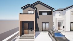 完成予想図。流行に左右されないベーシックなカラーリングは、永住にふさわしい佇まいです。