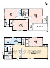 LDK広々18.4帖＾＾ リビング収納・WIC3ヵ所・バルコニー有。 ご家族のコミュニケーションが増えるリビング階段です＾＾