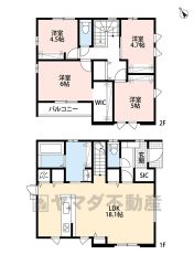 LDK広々18.1帖＾＾ 陽当たり良好な3面採光＾＾パントリー・WIC・SIC・バルコニー有＾＾ ご家族のコミュニケーションが増えるリビング階段＾＾