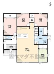 平屋＾＾敷地面積広々約97坪＾＾LDKと隣接する和室合わせて21.5帖＾＾ 全居室収納有＾＾南向き＾＾