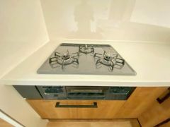 3口コンロなので、効率よくお料理が楽しめます。毎日のお料理も楽しくなりますね＾＾