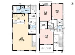 ご家族とのコミュニケーションが増えるリビング階段＾＾リビングは3面採光で日当たり・風通し良好＾＾