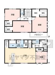 お掃除しやすいオールフローリング＾＾4つのWICとSICなど収納スペース豊富なのでお荷物の多い方もスッキリ整頓できます＾＾