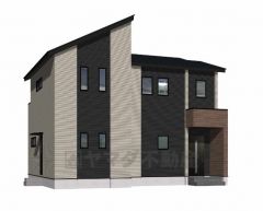 完成予想図写真。ブラックを基調としたシンプルで飽きの来ない外観です。 設備仕様も充実した新築戸建です。 快適でゆとりのある生活空間で新生活を始めましょう^^