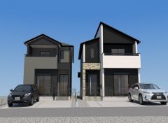 完成予想図。設備仕様も充実した新築戸建です。 快適でゆとりのある生活空間で新生活を始めましょう^^