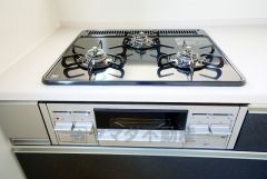 3口コンロなので、効率よくお料理が楽しめます。毎日のお料理も楽しくなりますね＾＾