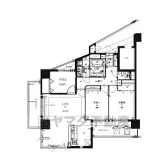 角部屋。リビング広々20.5帖＾＾3面採光で陽当たり良好。