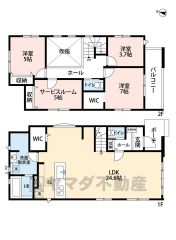 LDK広々約24.6帖。 納戸・WIC2ヵ所・ワイドバルコニー有り＾＾