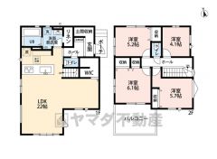 リビング広々22帖の大空間です＾＾ ウォークインクローゼット・土間収納・リネン庫等収納が豊富です＾＾