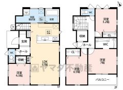 LDK広々17帖。 パントリー・WIC・バルコニー有。 家族のコミュニケーションが増えるリビング階段＾＾