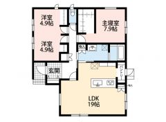 生活導線の良い平屋住宅。LDK広々19帖＾＾