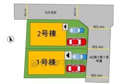 1号棟。カースペース並列2台分あり＾＾
