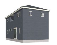 （3号棟）完成予想図。10年間の瑕疵保証が付いた安心の新築戸建。最新の設備で気持ちの良い新生活を送りませんか。