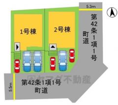 1号棟。カースペースは並列3台分を確保＾＾（軽自動車含む）