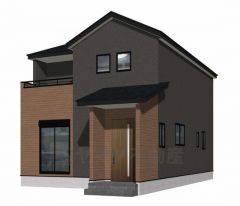 2号棟。シンプルでいつまでも飽きのこないデザインが周囲の環境に調和し、どんなご家族にもフィットするデザインです。