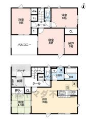 和室含む4LDK、納戸付き＾＾LDK16帖＾＾全居室収納スペース付き＾＾
