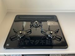 3口コンロなので、効率よくお料理が楽しめます。毎日のお料理も楽しくなりますね＾＾