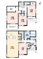 LDKは広々約18.5帖＾＾約8.7帖の主寝室には大容量のＷＩＣ付です＾＾