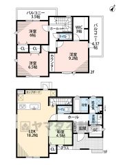 勝手口、パントリー付きのキッチン＾＾洗面と脱衣室が別々の仕様です＾＾主寝室にはWICとスタディーカウンター付き＾＾