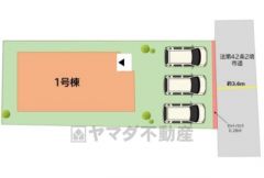 カースペースは3台分＾＾ お車を出し入れしやすい並列駐車です＾＾