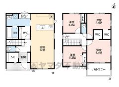 LDK広々約17帖。 WIC・フリースペース・南面バルコニー2ヵ所＾＾