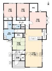 平屋住宅で生活動線がスムーズ＾＾ シューズインクローク・ウォークインクローゼット・パントリーなど収納が豊富＾＾
