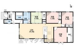 20帖以上のLDKには4.5帖の和室が隣接しており、普段は繋げて使用できます＾＾来客時には個室としても＾＾主寝室には大容量