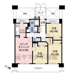 バルコニー3カ所＾＾全居室収納完備。