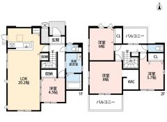 LDK広々約20帖。 パントリー・2面バルコニー・WIC・SIC有＾＾