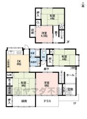 5DK、5つの居室でゆとりのある間取り。 楽しみが増える縁側・テラス・お庭スペース付き＾＾