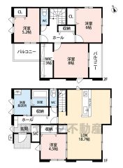 ウォークインクローゼット・シューズインクローク・パントリー・廊下収納・リビング収納完備。リビング3面採光で日当たり風通し良好＾＾