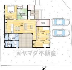 カースペースは並列駐車2台＾＾ご夫婦で1台ずつ所有出来ます＾＾