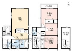 リビングは3面採光で陽当たり風通し良好＾＾グルニエスペース付きで収納量たっぷり＾＾