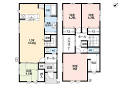 LDK広々約18.6帖＾＾ご家族のコミュニケーションが増えるリビング階段＾＾