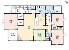 生活導線の良い平屋。LDK広々19帖。和室・ファミリークローク・WIC・パントリー有＾＾