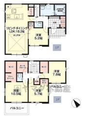 全室南向きの4LDK＾＾キッチン横にはパントリー付き＾＾主寝室はWICに加えて、書斎としても使えそうなフリースペース付きです＾＾バルコニー2カ所＾＾