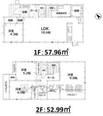 LDK広々18.6帖。 パントリー・ファミリークローク・WIC・2面バルコニー有。全居室収納有＾＾