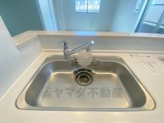 広々とした凸型シンクに洗剤ポケットを標準装備。大きなお鍋など洗いやすいです。洗剤や石鹸、スポンジもすっきりできる収納付き。