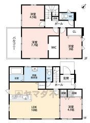 LDK広々約16帖。 パントリー・バルコニー・WIC・廊下収納有＾＾