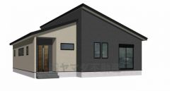 （3号棟）完成予想図 グレー・ホワイトを基調としたシンプルで飽きの来ない外観です。 流行に左右されないベーシックなカラーリングは、永住にふさわしい佇まいです。